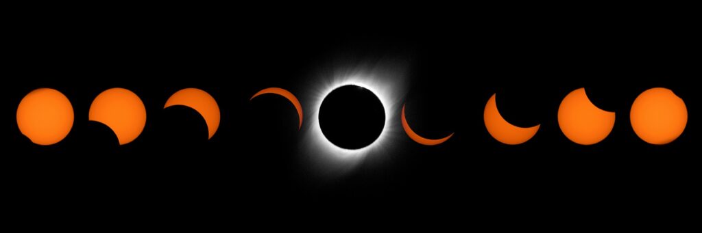 Eclipse phases - watch the April 8th total eclipse in Vermont