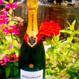 Bollinger Champagne: A very special cuvée for your special getaway. Photographed outside in Stowe, Vermont at Stone Hill Inn.