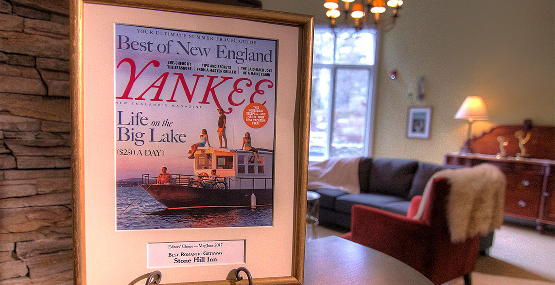 Best Romantic Getaway in New England - Yankee Magazine award winner