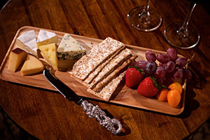 Cheese and fruit board, Stowe, Vermont