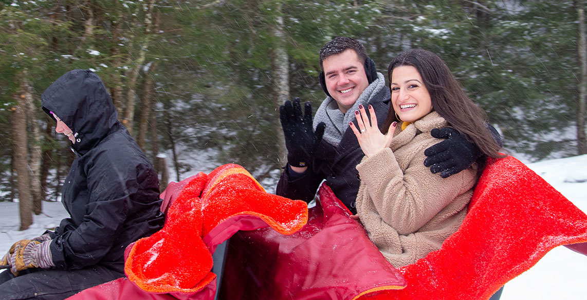 Sleigh Ride proposal in Vermont