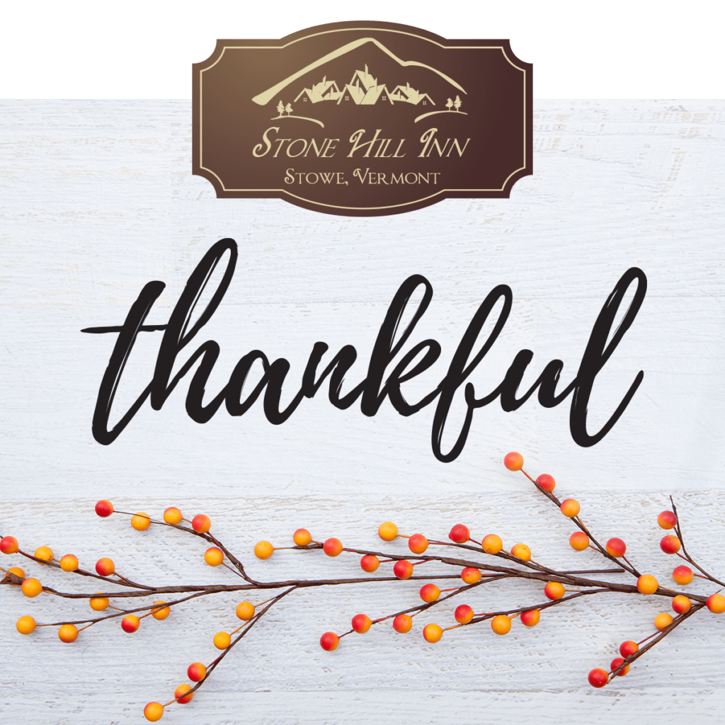 Thankful promo code for Stone Hill Inn - Save this Black Friday through Cyber Monday