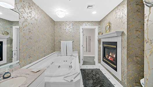 West Branch luxury jetted tubs with fireplaces